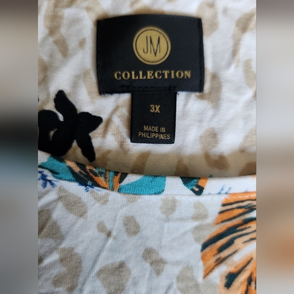 NWT JM Collection Women's Cold Shoulder Tee Size 3X - Picture 8 of 11